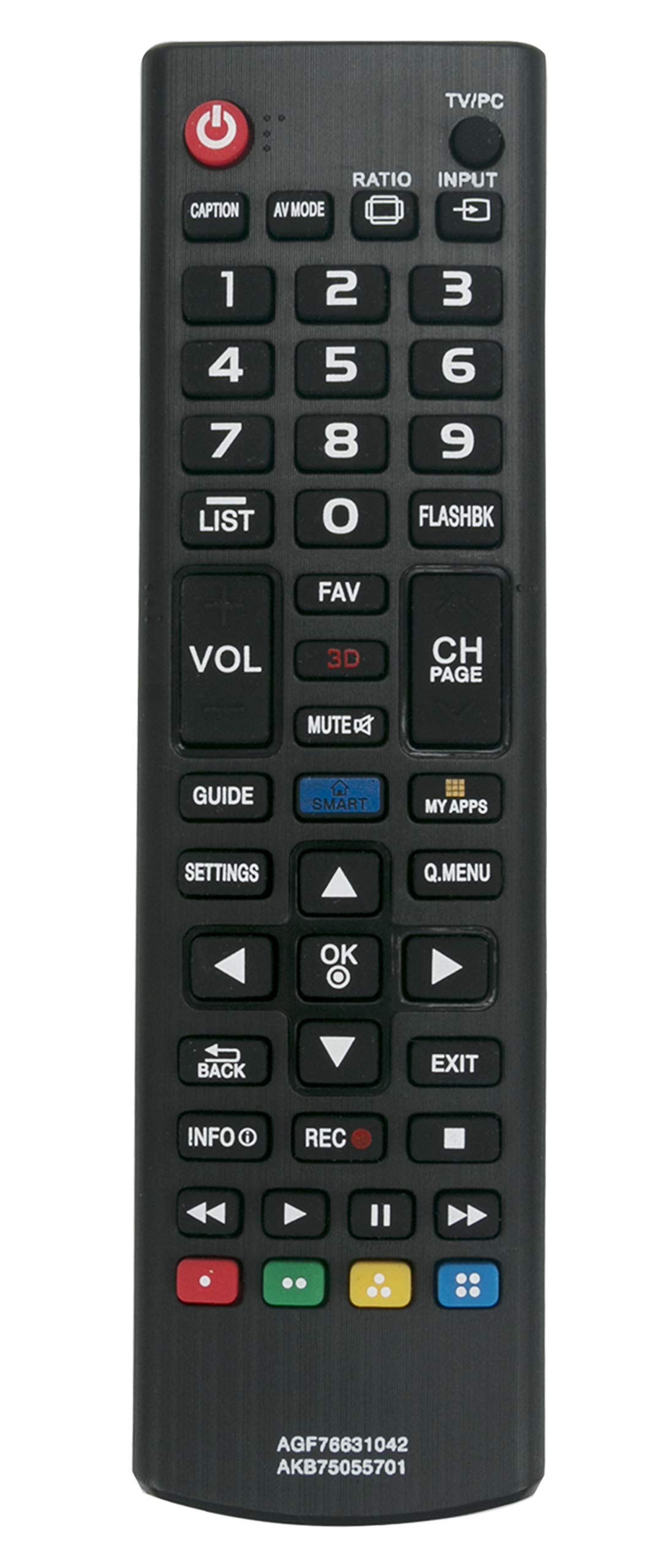 AGF76631042 AKB75055701 交換用リモコン 対応機種: LG TV 24LF4820 32LF595B 40LF6300 40UF7700 42LF6500 43LF5900 43LF6300 43UF6400 43UF6430 Amazon.com: AGF76631042 AKB75055701 Replaced Remote fit for